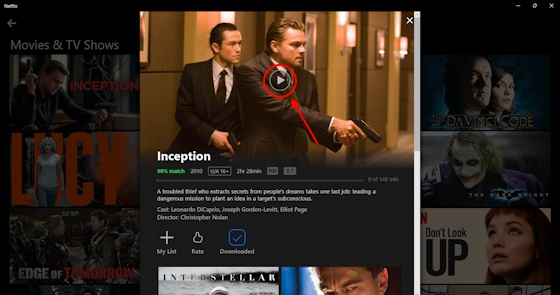 Descarga y reproduce la película Inception en Netflix