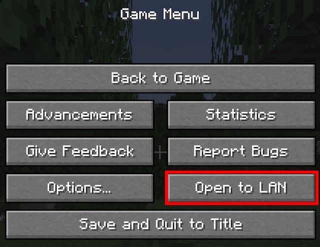 Seleccione el botón Abrir en LAN