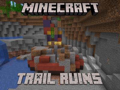 Ruinas del sendero en una cueva en Minecraft