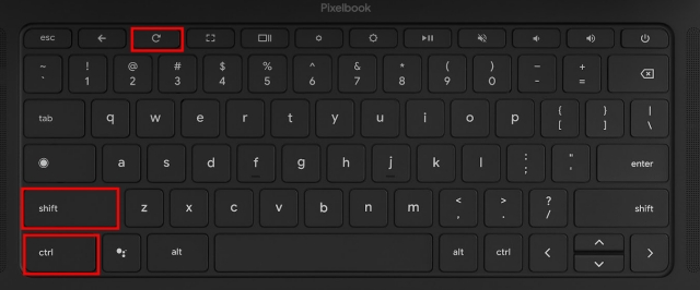 Girar a tela em um Chromebook usando um atalho de teclado (modo laptop)