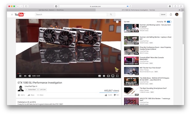 Os truques do macOS Sierra reproduzem o vídeo do youtube de sua escolha
