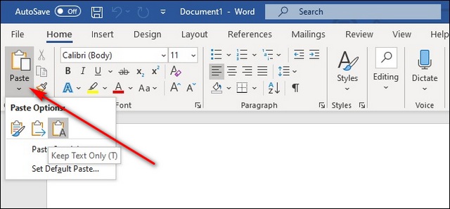 MS Word copia texto simples sem formatação