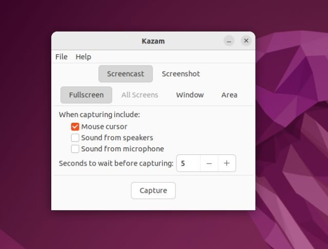 kazam Mejores grabadores de pantalla para Linux (2022)