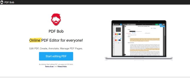1. Cómo editar PDF gratis usando PDFBob 1