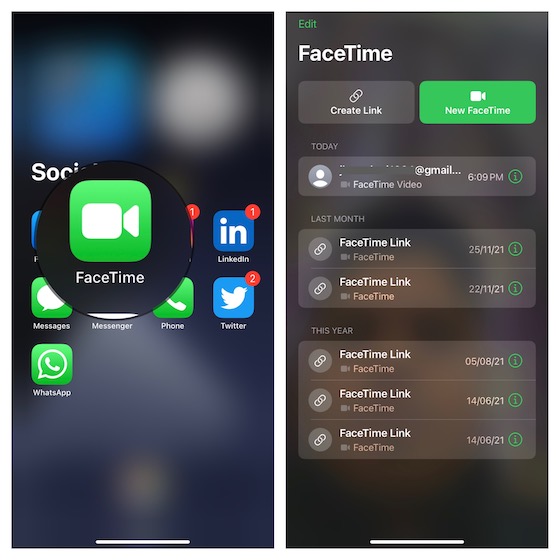 Iniciar una llamada FaceTime en iPhone y iPad 