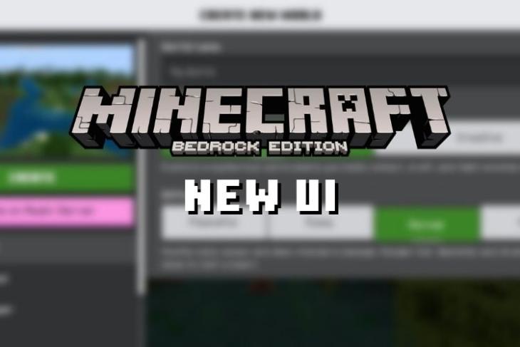 La nueva interfaz de usuario para Minecraft Bedrock ya está disponible