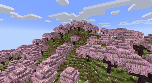 Bioma de Cherry Grove en Minecraft