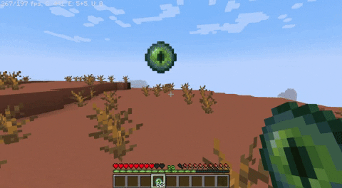 Verwenden Sie Eye of Ender in Minecraft