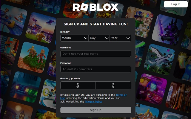 Sitio web oficial de Roblox