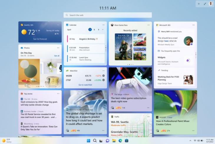 Windows 11 Dev Build 25217 adiciona suporte a widgets de terceiros