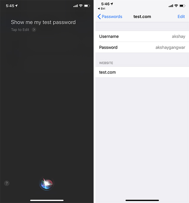 Mit iOS 12 können Sie Siri bitten, Ihnen Ihre Passwörter zu zeigen